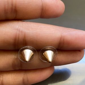Gold spike earrings